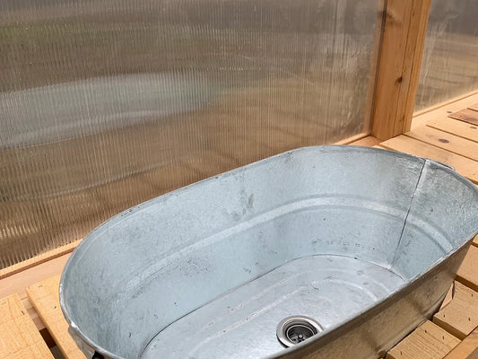 Galvanized Potting Sink w/ Drain